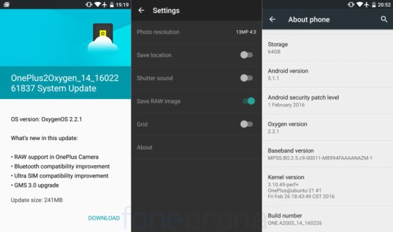 OnePlus 2 Oxygen OS 2-2-1 2016